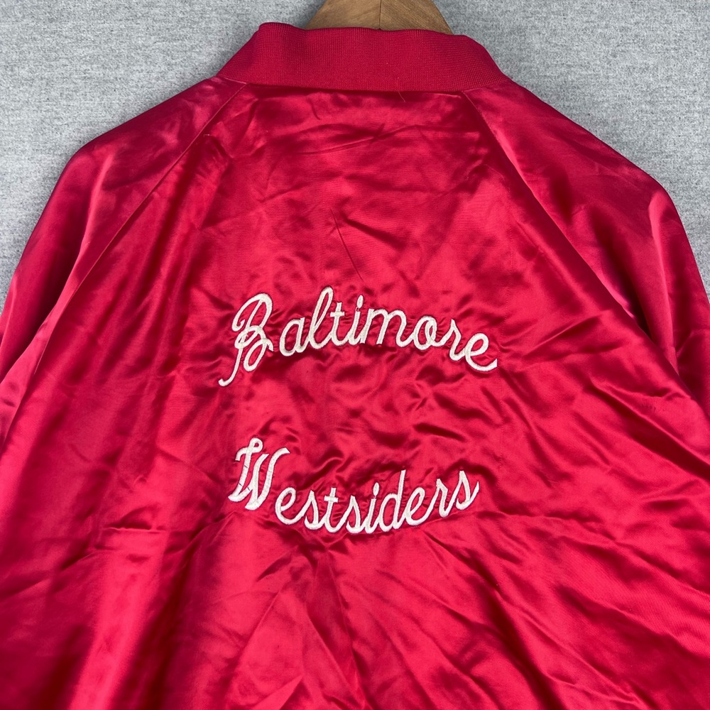 vintage 70s 80s baltimore westsiders satin jacket size XL